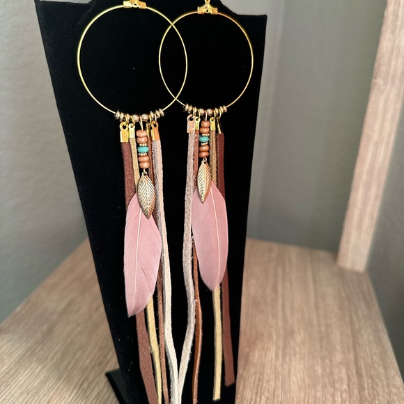 Leather Handmade Earrings - Picture 3 of 5